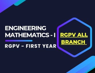 Engineering mathematics 1 rgpv notes
